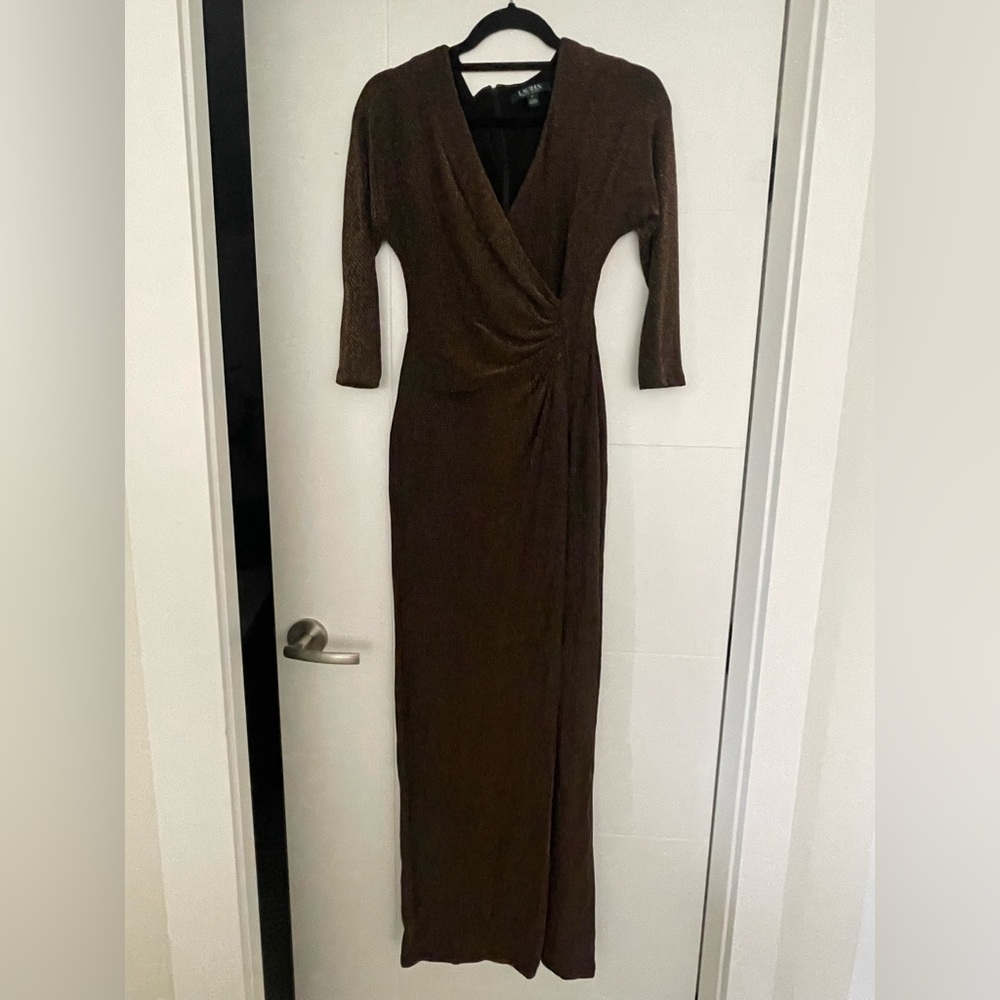 Gold and black classic curve hugging gown